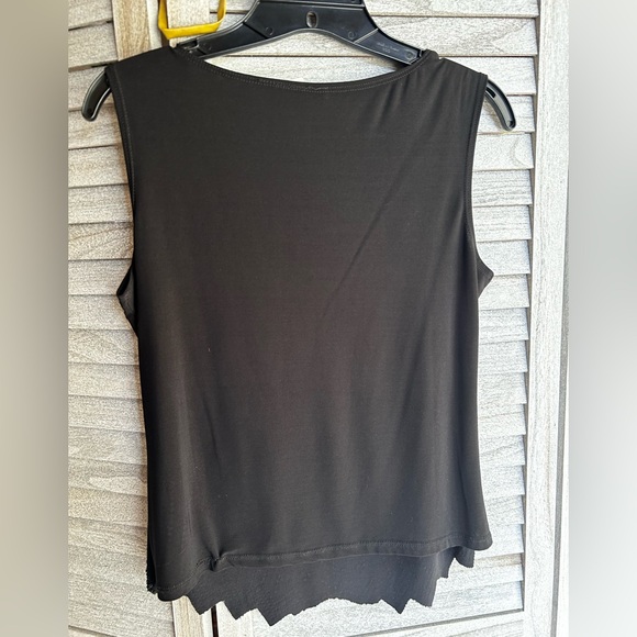 MSK Woman’s Black Fancy Beaded Sleeveless Top Blouse Size Medium - Picture 3 of 8